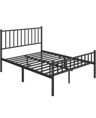 Yaheetech - Full Size Metal Unadorned silhouette and sleek metallic finish  Bed Frame Black