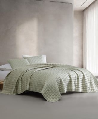 Calvin Klein - Tencel Solid Reversible 3-Pc. Quilt Set, Queen Absinthe Green