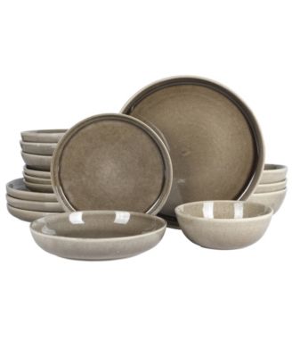 Gibson Elite - Berea 16 Pc. Dinnerware Set, Service for 4 Taupe