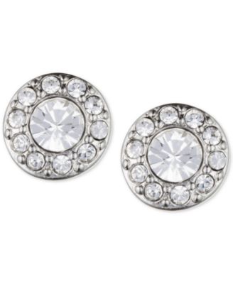 Givenchy - Small Crystal Pavé Stud Earrings Silver