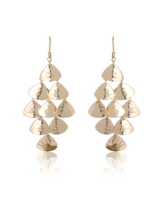 BCBGeneration - Layered Triangle Drop Earrings Gold