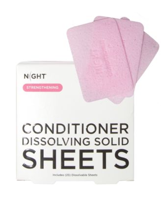 NIGHT - Travel Conditioner Sheets, TSA-Approved No-Limits, No-Spills, Instantly Dissolves, 25 Sheets Pink